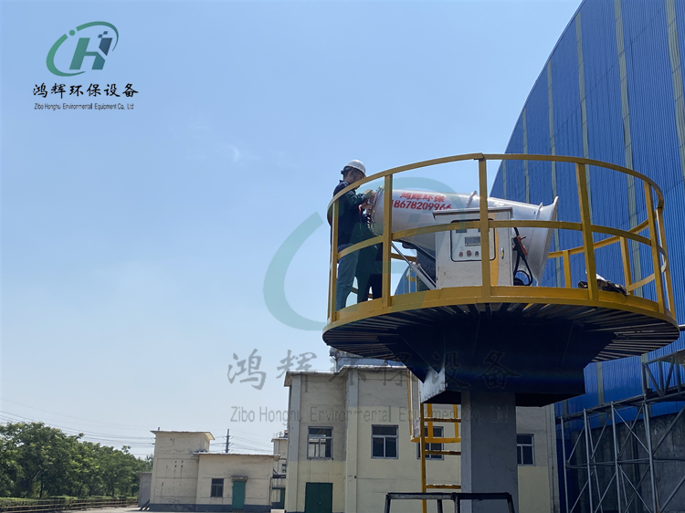 河南廠(chǎng)房入口霧炮機(jī)降塵現(xiàn)場(chǎng)